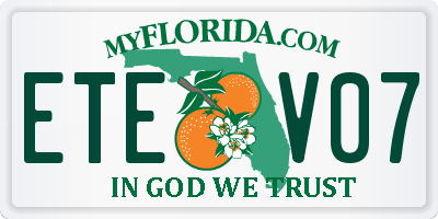 FL license plate ETEV07