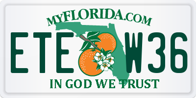 FL license plate ETEW36