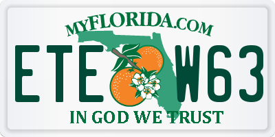 FL license plate ETEW63