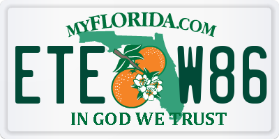 FL license plate ETEW86