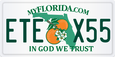 FL license plate ETEX55