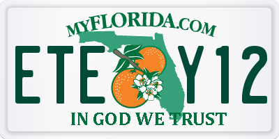 FL license plate ETEY12