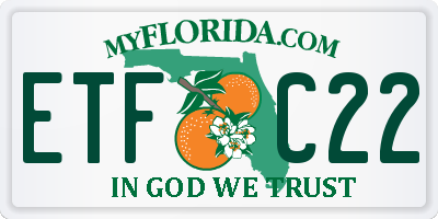 FL license plate ETFC22