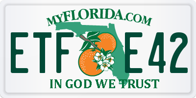 FL license plate ETFE42