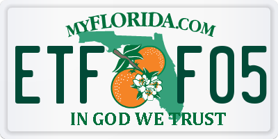 FL license plate ETFF05