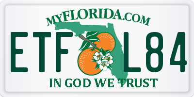 FL license plate ETFL84