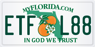 FL license plate ETFL88
