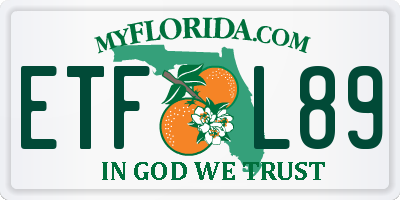 FL license plate ETFL89