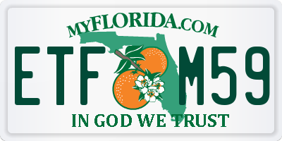FL license plate ETFM59