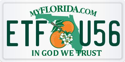 FL license plate ETFU56