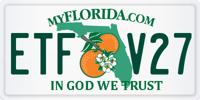 FL license plate ETFV27