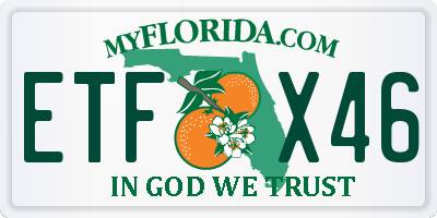 FL license plate ETFX46