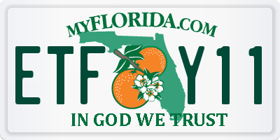 FL license plate ETFY11
