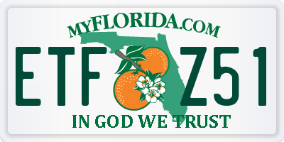 FL license plate ETFZ51