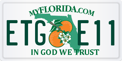 FL license plate ETGE11