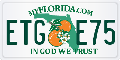 FL license plate ETGE75