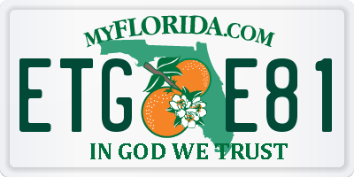 FL license plate ETGE81