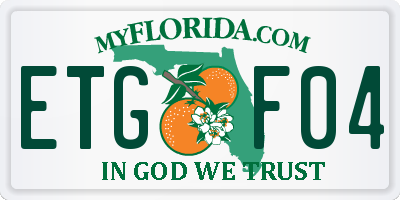 FL license plate ETGF04