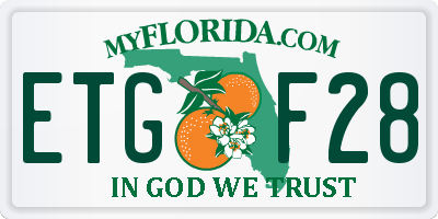 FL license plate ETGF28
