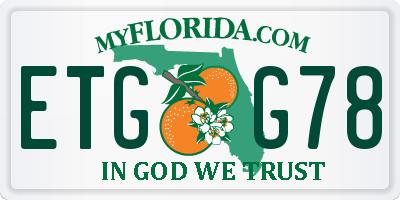 FL license plate ETGG78