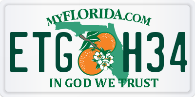 FL license plate ETGH34