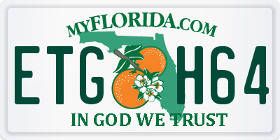 FL license plate ETGH64