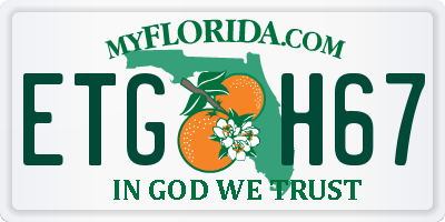 FL license plate ETGH67