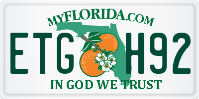 FL license plate ETGH92