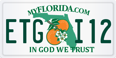FL license plate ETGI12