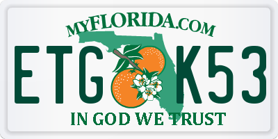 FL license plate ETGK53