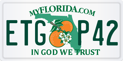 FL license plate ETGP42