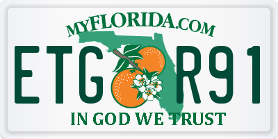 FL license plate ETGR91