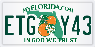 FL license plate ETGY43