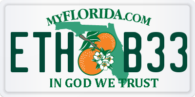 FL license plate ETHB33