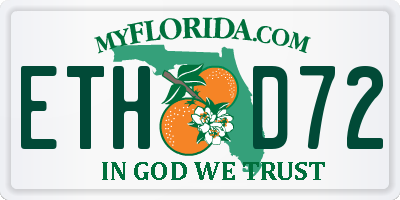 FL license plate ETHD72