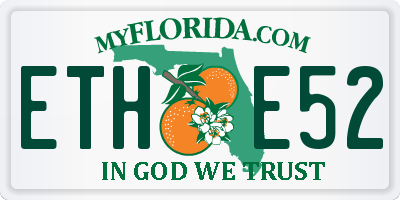 FL license plate ETHE52