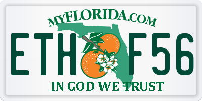 FL license plate ETHF56