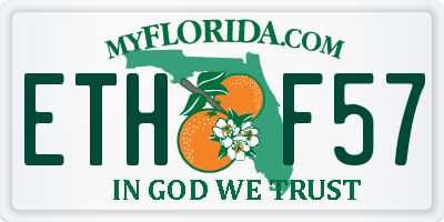 FL license plate ETHF57