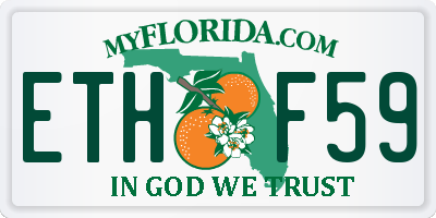 FL license plate ETHF59