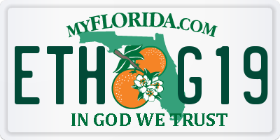 FL license plate ETHG19