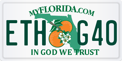 FL license plate ETHG40