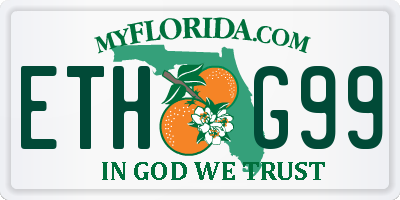 FL license plate ETHG99