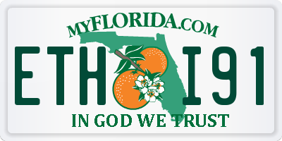 FL license plate ETHI91