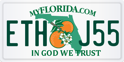 FL license plate ETHJ55
