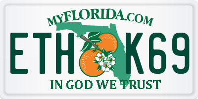 FL license plate ETHK69