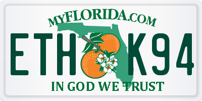 FL license plate ETHK94