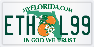 FL license plate ETHL99