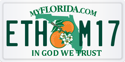 FL license plate ETHM17