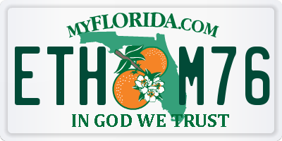 FL license plate ETHM76