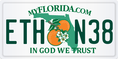 FL license plate ETHN38